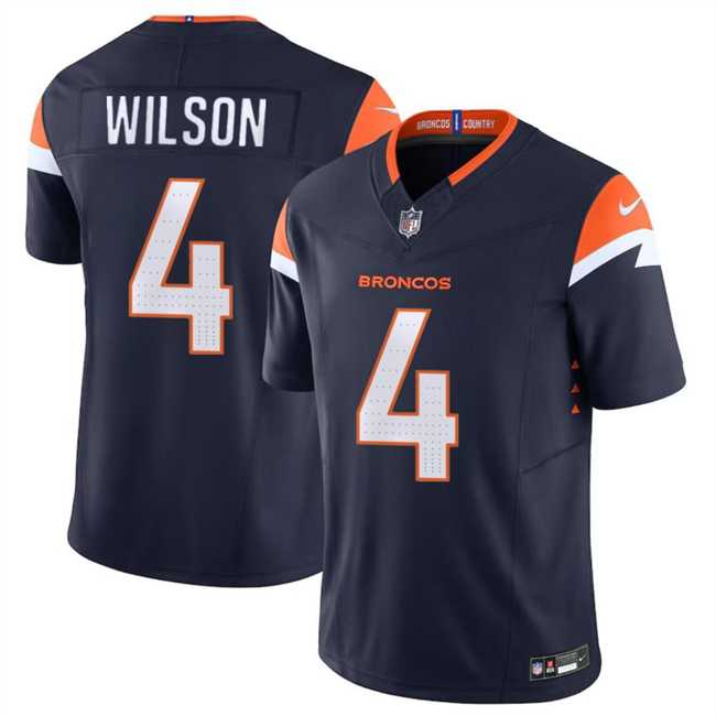 Men & Women & Youth Denver Broncos #4 Zach Wilson Navy 2024 F.U.S.E. AlternateVapor Limited Stitched Jersey